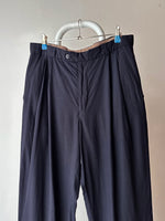 90s Black viscose/poly trouser - w30