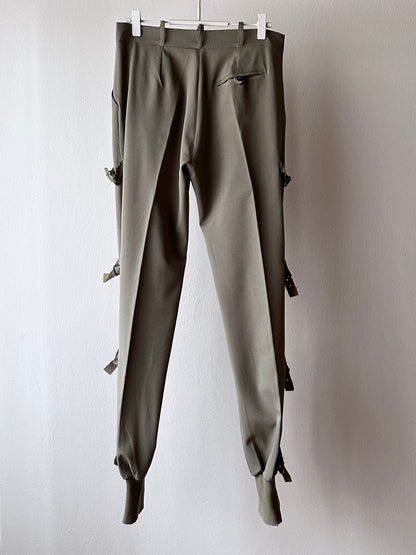 90s Italy side belt trouser