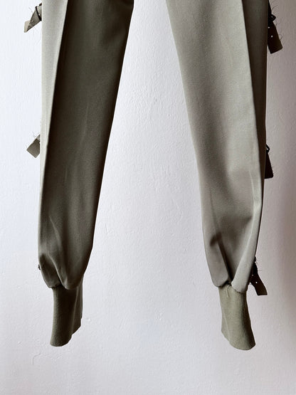 90s Italy side belt trouser