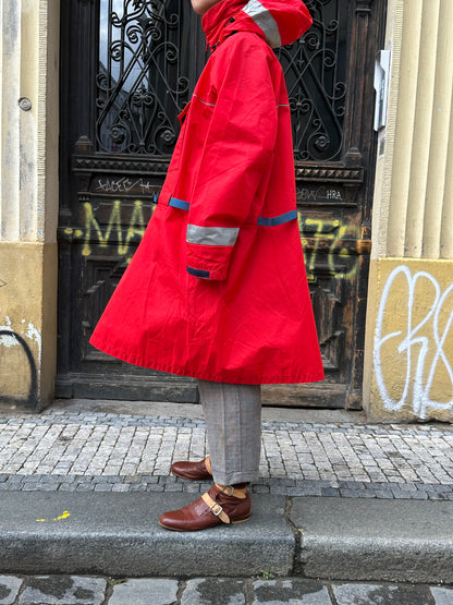 1990s Patagonia Sailing Jacket Smock Red 90年代 パタゴニア セーリング ナイロン 赤 レア Toto Praha Vintage clothing shop Antique shop 古着屋 プラハ Showroom appointment Prague ユーロ古着 ヨーロッパ古着 古着卸 ヴィンテージ