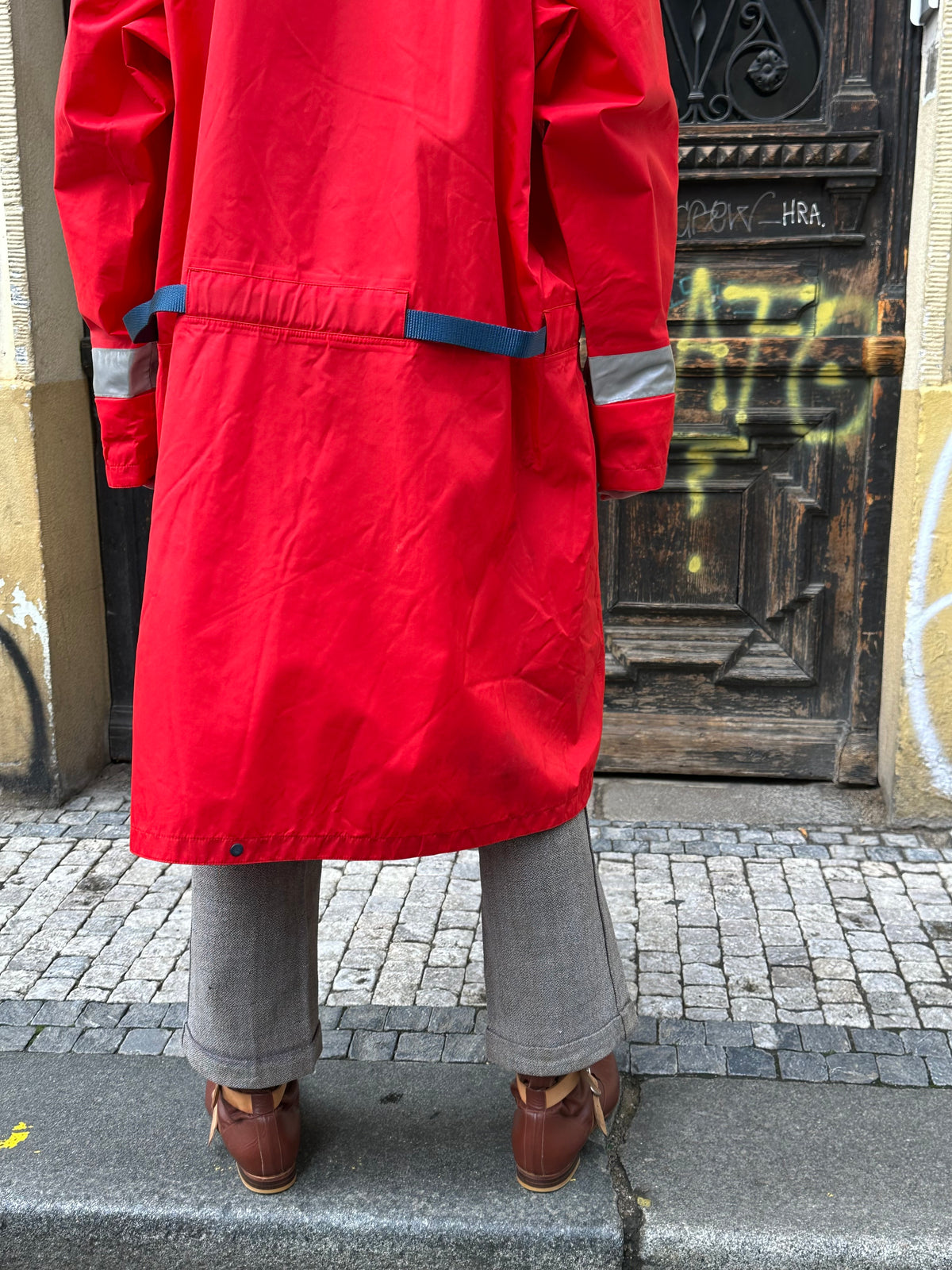 1990s Patagonia Sailing Jacket Smock Red 90年代 パタゴニア セーリング ナイロン 赤 レア Toto Praha Vintage clothing shop Antique shop 古着屋 プラハ Showroom appointment Prague ユーロ古着 ヨーロッパ古着 古着卸 ヴィンテージ