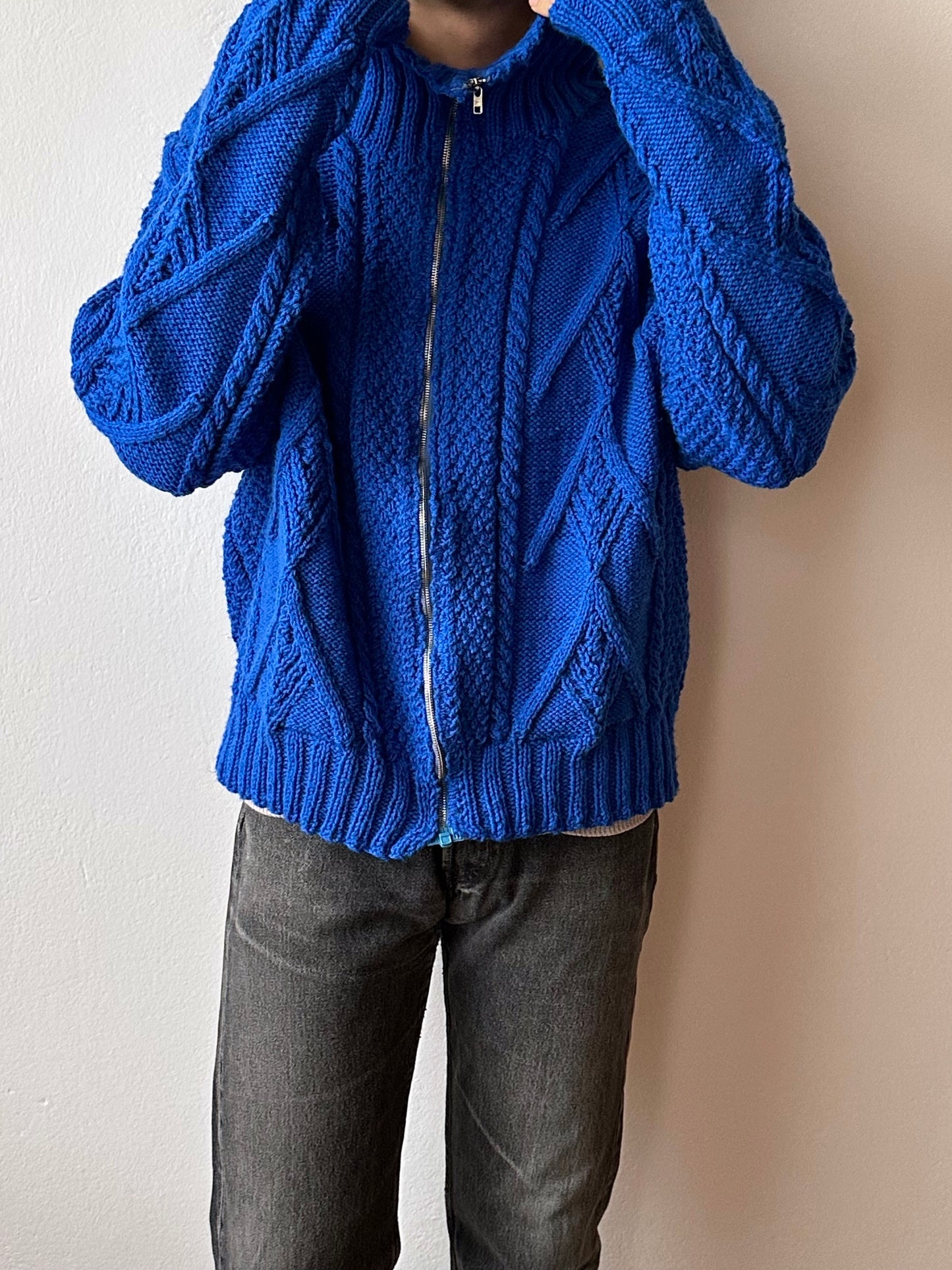 Vintage handmade zipup sweater