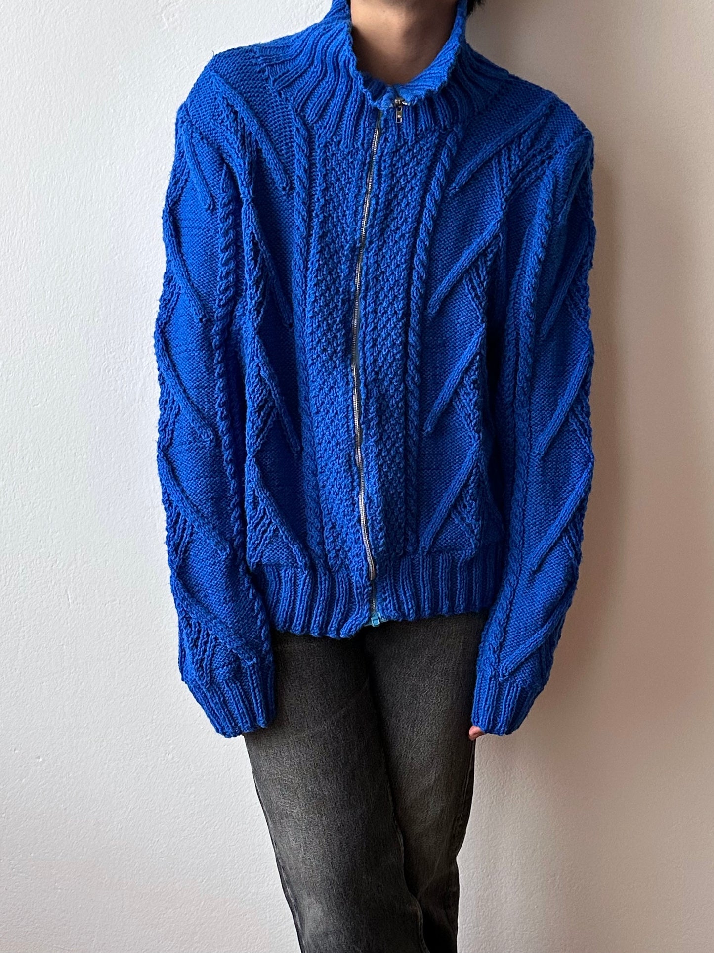 Vintage handmade zipup sweater