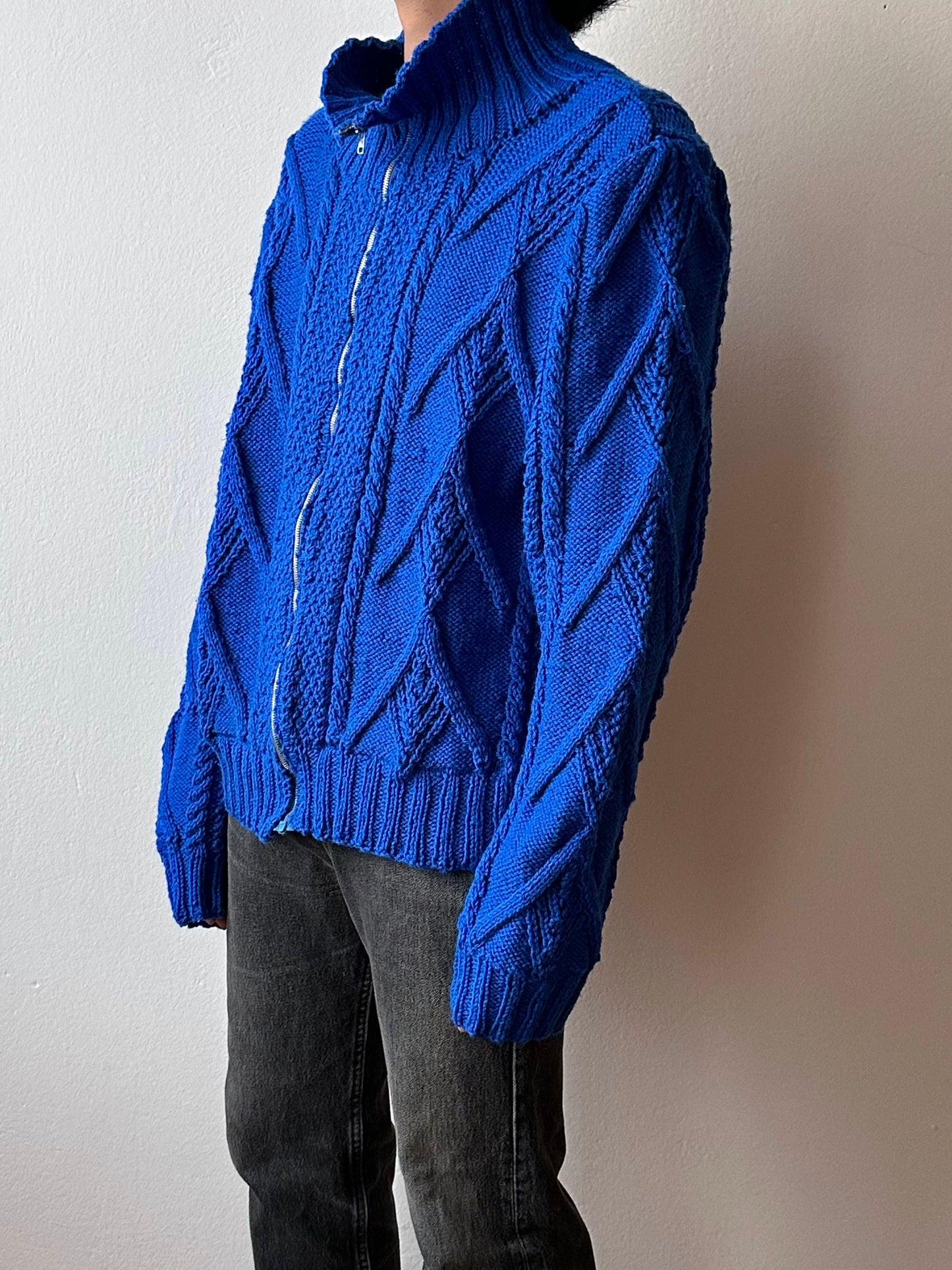 Vintage handmade zipup sweater