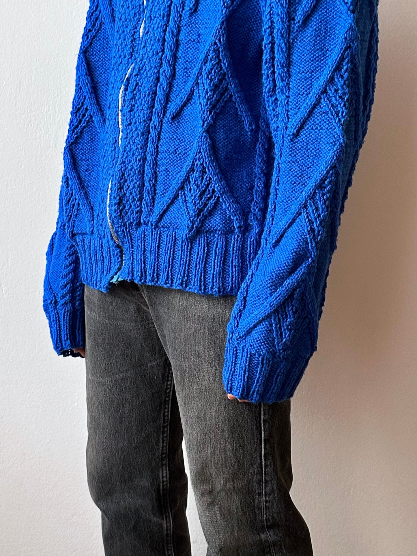 Vintage handmade zipup sweater