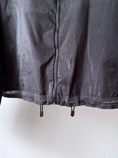 nylon sheer jacket with draw strings