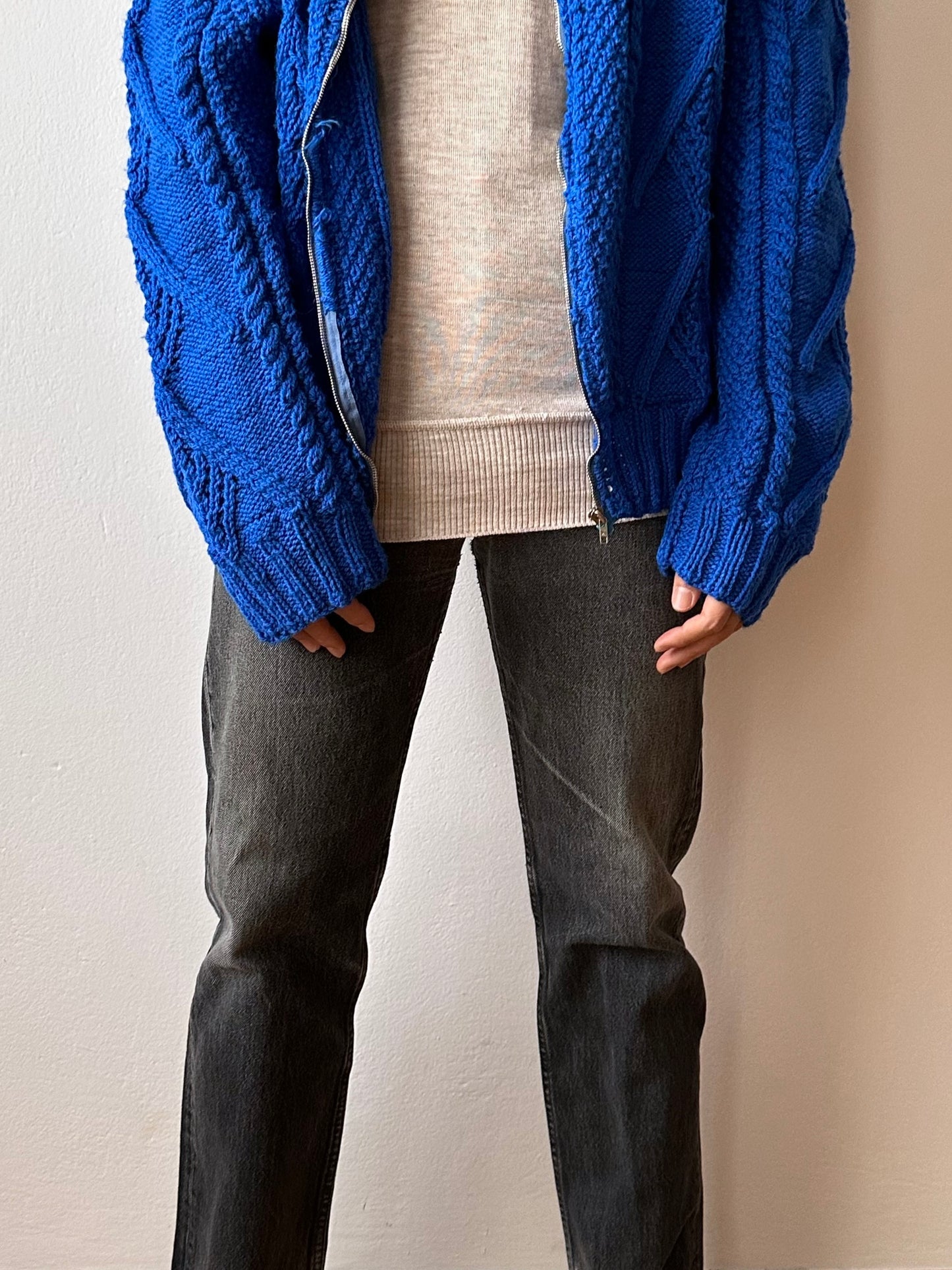 Vintage handmade zipup sweater