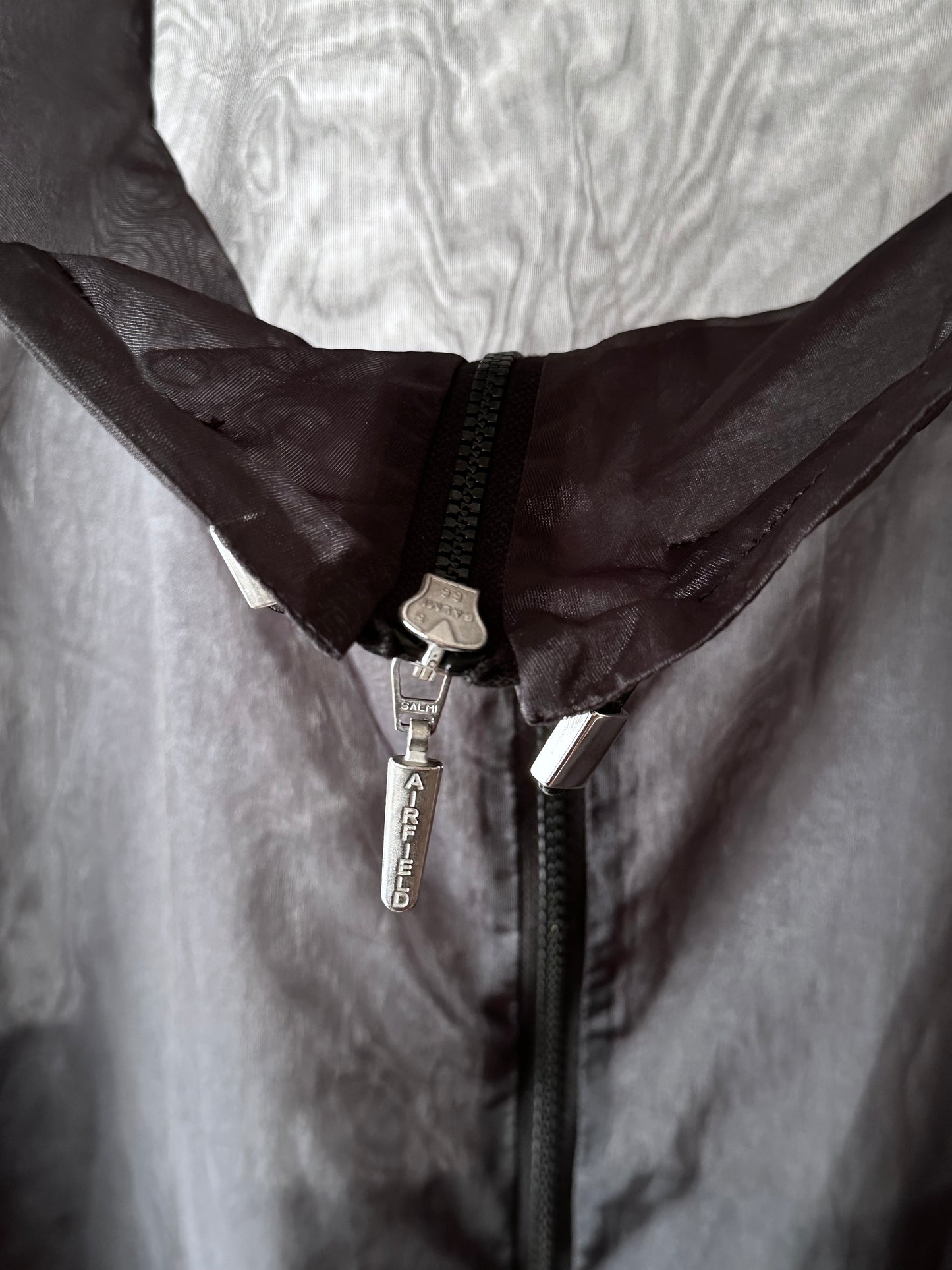 nylon sheer jacket with draw strings