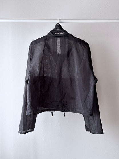 nylon sheer jacket with draw strings