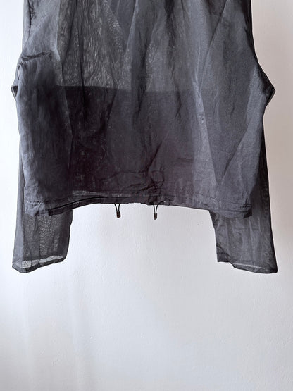 nylon sheer jacket with draw strings