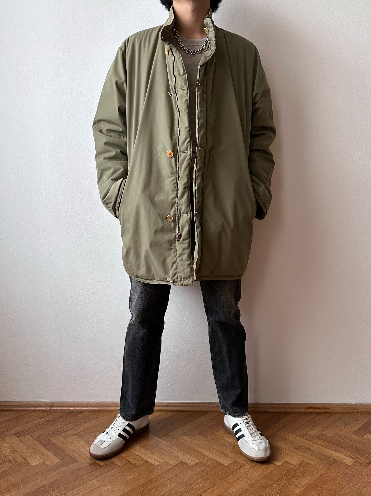 60s Italy reversible puffer jacket