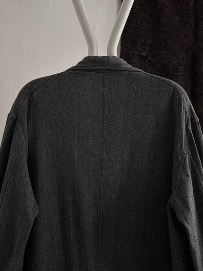 60s French Black Chambray Atelier Coat