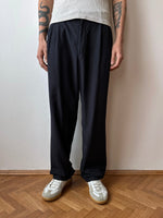 90s Black viscose/poly trouser - w30