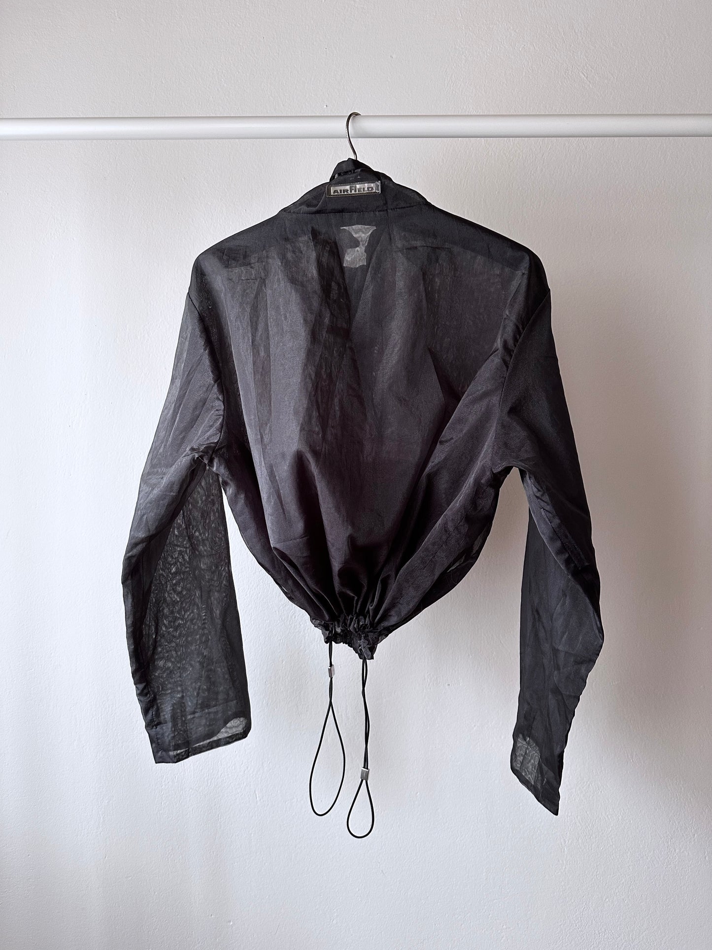 nylon sheer jacket with draw strings