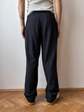 90s Black viscose/poly trouser - w30