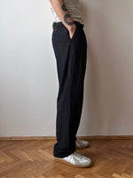 90s Black viscose/poly trouser - w30