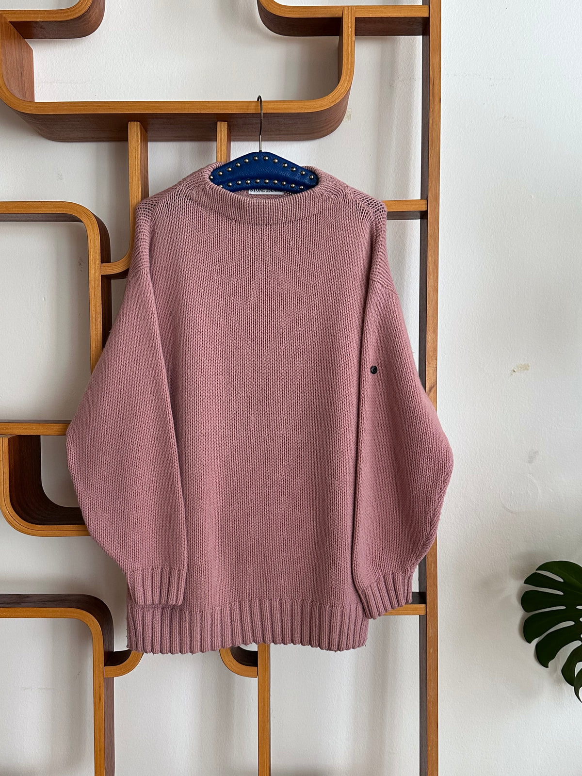 1990s 90年代 Stone Island ストーンアイランド Massimo Osti Wool Jumper ウール ニット セーター Pink ピンク マッシモオスティ Toto Praha Vintage clothing shop Antique shop 古着屋 プラハ Showroom appointment Prague ユーロ古着 ヨーロッパ古着 古着卸 ヴィンテージ