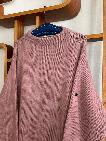 1990s 90年代 Stone Island ストーンアイランド Massimo Osti Wool Jumper ウール ニット セーター Pink ピンク マッシモオスティ Toto Praha Vintage clothing shop Antique shop 古着屋 プラハ Showroom appointment Prague ユーロ古着 ヨーロッパ古着 古着卸 ヴィンテージ