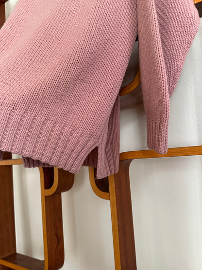 1990s 90年代 Stone Island ストーンアイランド Massimo Osti Wool Jumper ウール ニット セーター Pink ピンク マッシモオスティ Toto Praha Vintage clothing shop Antique shop 古着屋 プラハ Showroom appointment Prague ユーロ古着 ヨーロッパ古着 古着卸 ヴィンテージ