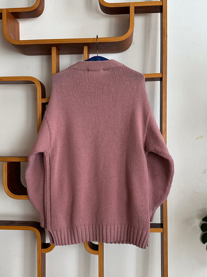 1990s 90年代 Stone Island ストーンアイランド Massimo Osti Wool Jumper ウール ニット セーター Pink ピンク マッシモオスティ Toto Praha Vintage clothing shop Antique shop 古着屋 プラハ Showroom appointment Prague ユーロ古着 ヨーロッパ古着 古着卸 ヴィンテージ