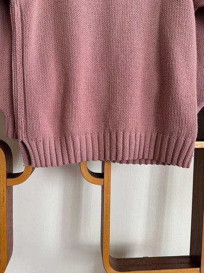 1990s 90年代 Stone Island ストーンアイランド Massimo Osti Wool Jumper ウール ニット セーター Pink ピンク マッシモオスティ Toto Praha Vintage clothing shop Antique shop 古着屋 プラハ Showroom appointment Prague ユーロ古着 ヨーロッパ古着 古着卸 ヴィンテージ