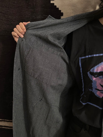 60s French Black Chambray Atelier Coat