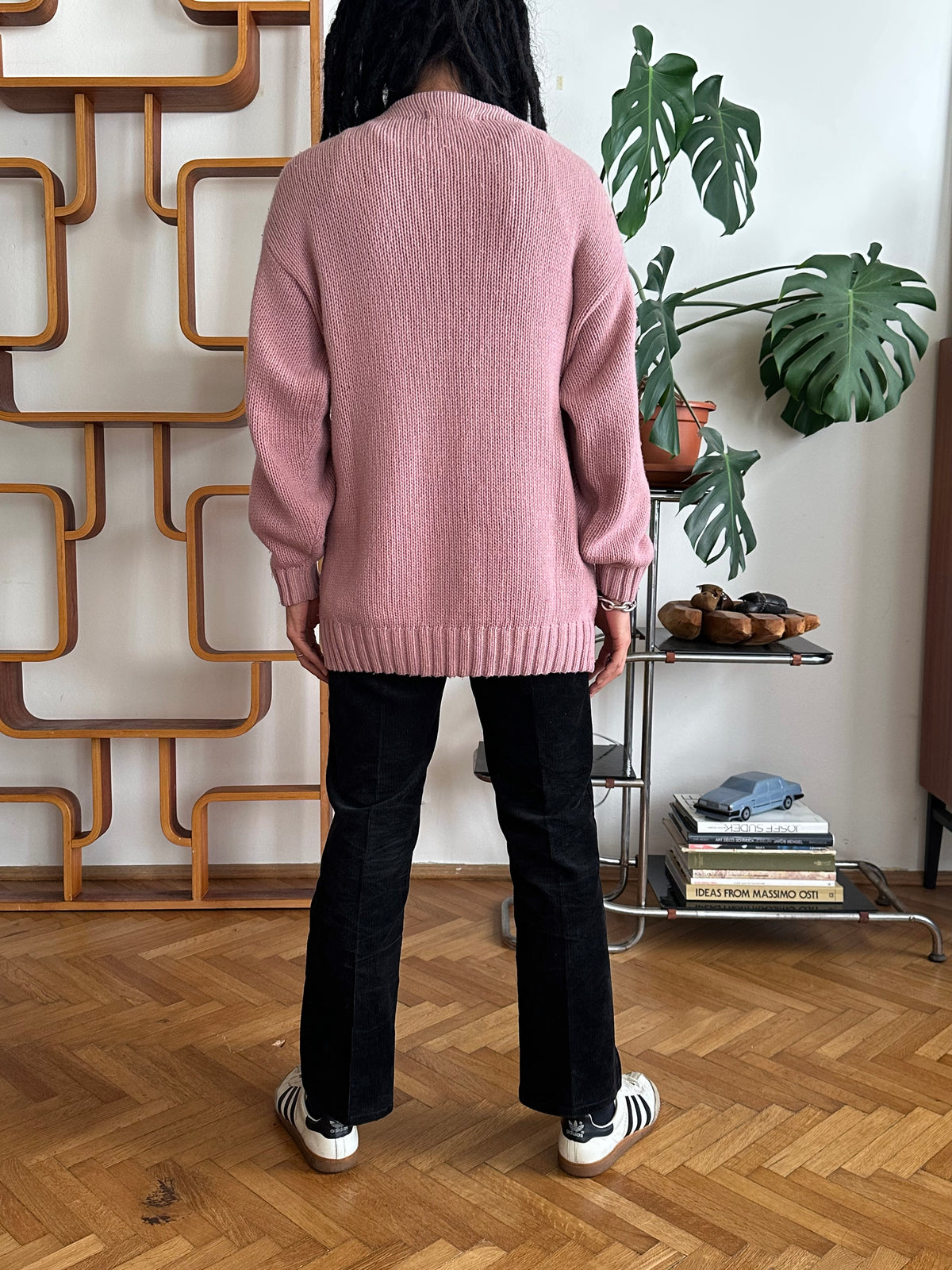 1990s 90年代 Stone Island ストーンアイランド Massimo Osti Wool Jumper ウール ニット セーター Pink ピンク マッシモオスティ Toto Praha Vintage clothing shop Antique shop 古着屋 プラハ Showroom appointment Prague ユーロ古着 ヨーロッパ古着 古着卸 ヴィンテージ