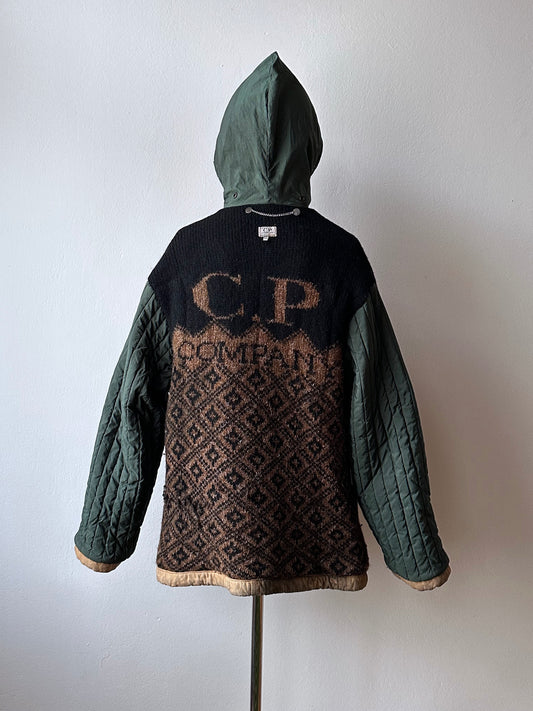 CP Company 1987s 80's Vintage Massimo Osti マッシモオスティ Leather parka レザー　Made in Italy 80年代 87年 ヴィンテージ イタリア古着 ニット Rare レア Toto Praha Vintage clothing store Antique shop Prague 古着屋 アンティークショップ プラハ ユーロ古着  ヨーロッパ古着 古着卸 