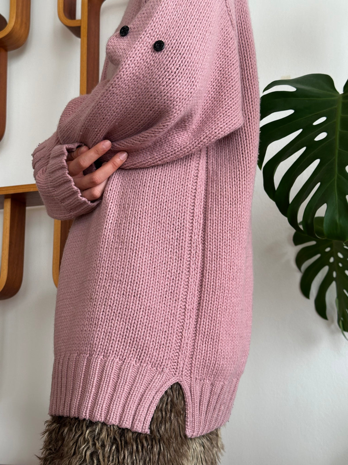1990s 90年代 Stone Island ストーンアイランド Massimo Osti Wool Jumper ウール ニット セーター Pink ピンク マッシモオスティ Toto Praha Vintage clothing shop Antique shop 古着屋 プラハ Showroom appointment Prague ユーロ古着 ヨーロッパ古着 古着卸 ヴィンテージ