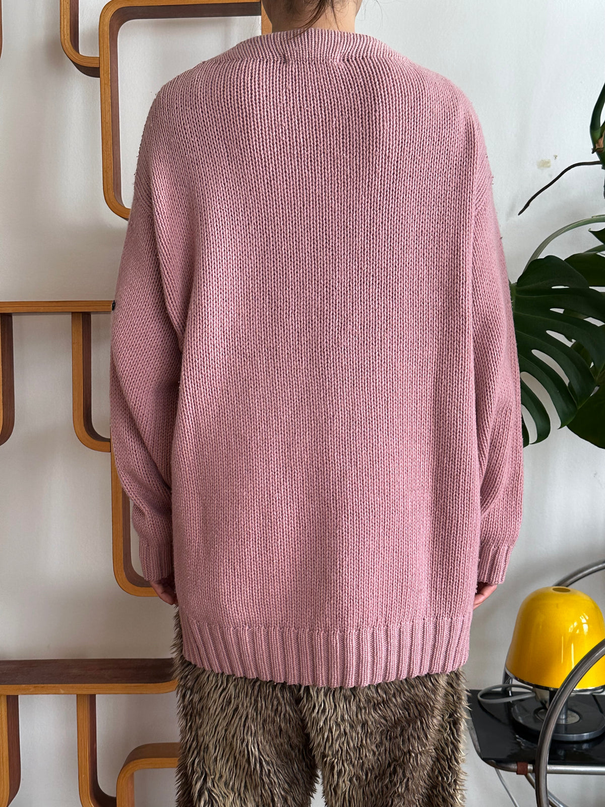 1990s 90年代 Stone Island ストーンアイランド Massimo Osti Wool Jumper ウール ニット セーター Pink ピンク マッシモオスティ Toto Praha Vintage clothing shop Antique shop 古着屋 プラハ Showroom appointment Prague ユーロ古着 ヨーロッパ古着 古着卸 ヴィンテージ