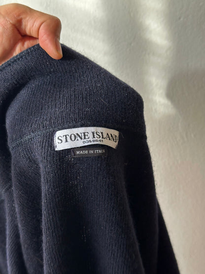 Stone Island ストーンアイランド Massimo Osti Wool Jumper ウール ニット セータ 紺色 Navy Toto Praha Vintage clothing shop Antique shop 古着屋 プラハ Showroom appointment Prague ユーロ古着 ヨーロッパ古着 古着卸 ヴィンテージ