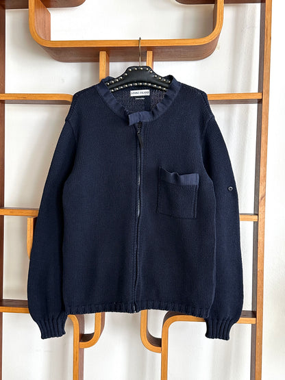 Stone Island ストーンアイランド Massimo Osti Cotton Jumper コットン ニット セーター Navy 紺色 マッシモオスティ Toto Praha Vintage clothing shop Antique shop 古着屋 プラハ Showroom appointment Prague ユーロ古着 ヨーロッパ古着 古着卸 ヴィンテージ
