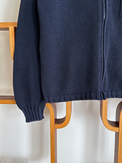 Stone Island ストーンアイランド Massimo Osti Cotton Jumper コットン ニット セーター Navy 紺色 マッシモオスティ Toto Praha Vintage clothing shop Antique shop 古着屋 プラハ Showroom appointment Prague ユーロ古着 ヨーロッパ古着 古着卸 ヴィンテージ