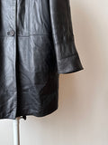 90s Italy Leather coat