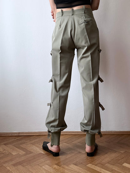 90s Italy side belt trouser