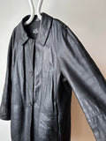 90s Italy Leather coat