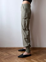 90s Italy side belt trouser