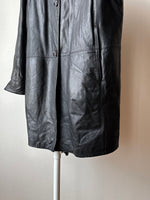 90s Italy Leather coat