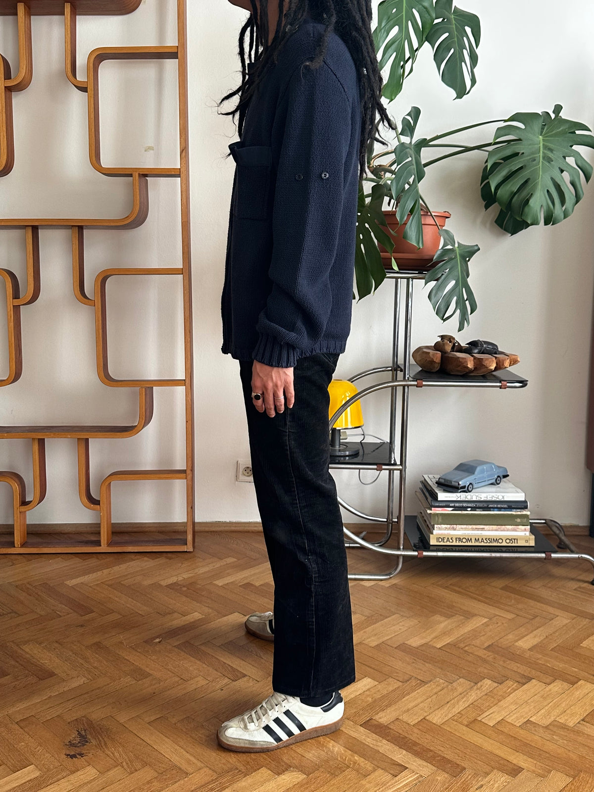 Stone Island ストーンアイランド Massimo Osti Cotton Jumper コットン ニット セーター Navy 紺色 マッシモオスティ Toto Praha Vintage clothing shop Antique shop 古着屋 プラハ Showroom appointment Prague ユーロ古着 ヨーロッパ古着 古着卸 ヴィンテージ