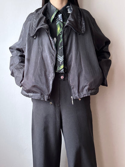 nylon sheer jacket with draw strings