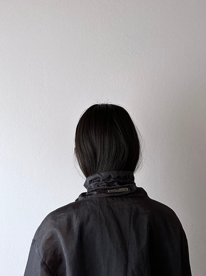 nylon sheer jacket with draw strings