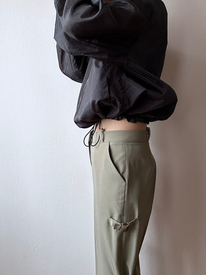 nylon sheer jacket with draw strings