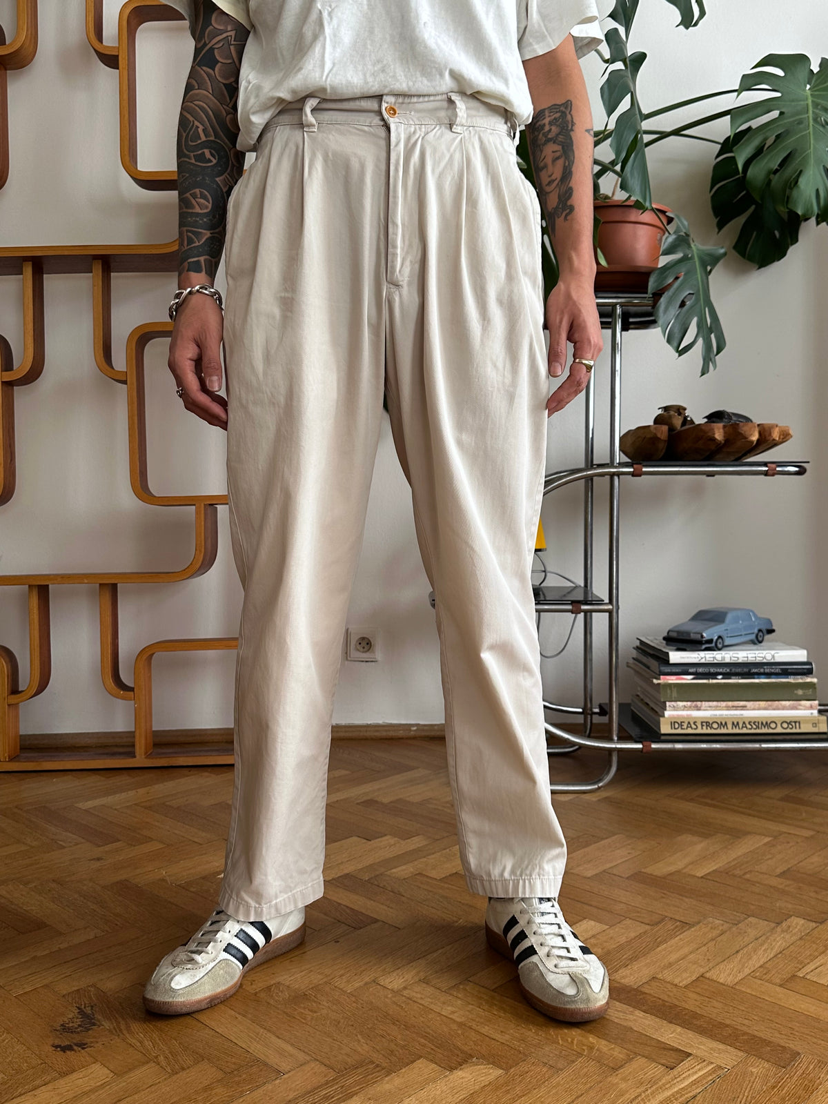 1980s C.P. COMPANY Cotton Trousers 80年代 Massimo osti マッシモオスティ Made in Italy イタリア製 Toto Praha Vintage clothing shop Antique shop 古着屋 プラハ Showroom appointment Prague ユーロ古着 ヨーロッパ古着 古着卸 ヴィンテージ