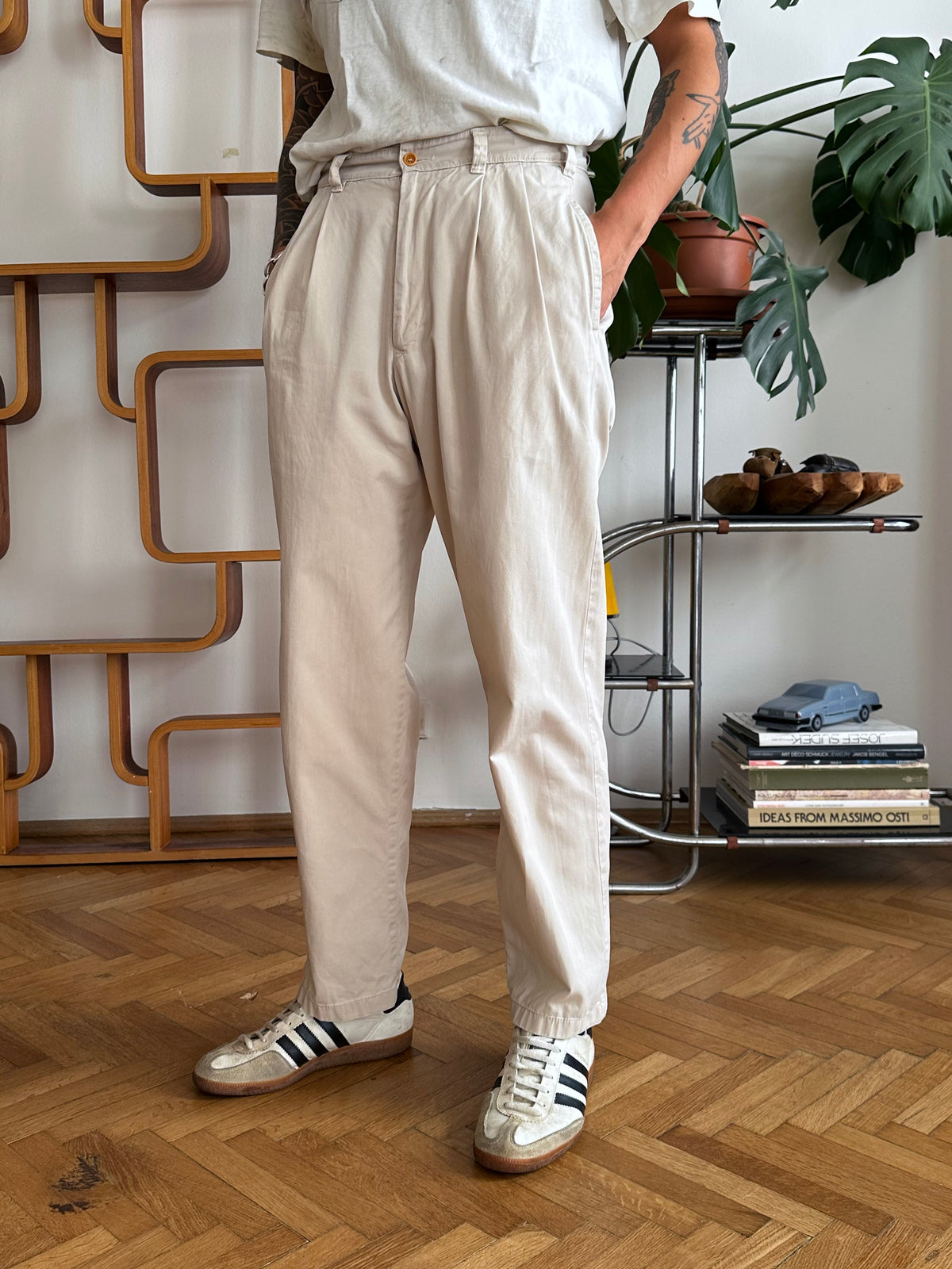 1980s C.P. COMPANY Cotton Trousers 80年代 Massimo osti マッシモオスティ Made in Italy イタリア製 Toto Praha Vintage clothing shop Antique shop 古着屋 プラハ Showroom appointment Prague ユーロ古着 ヨーロッパ古着 古着卸 ヴィンテージ
