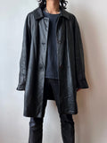 90s Italy Leather coat