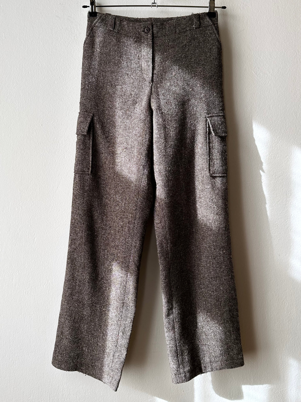 Wool tweed cargo trouser W29
