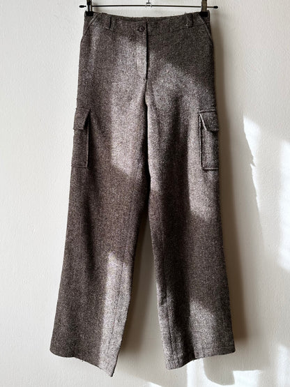 Wool tweed cargo trouser W29