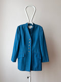 vintage  jaeger silk jacket blue