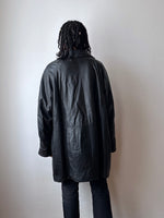 90s Italy Leather coat