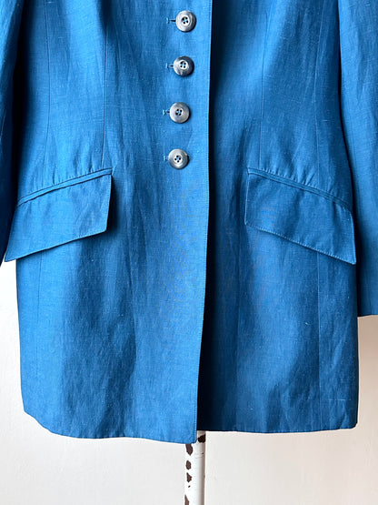 80s JAEGER silk linen jacket made in UK